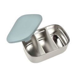 BEABA, Portapranzo per bambini in acciaio inox, coperchio in silicone 