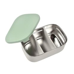 BEABA, roestvrijstalen lunchbox voor kinderen, siliconen deksel en bes