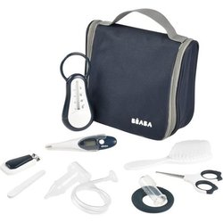 BÉABA - Trousse de Toilette Bébé - 9 Accessoires - Thermometre Bain et
