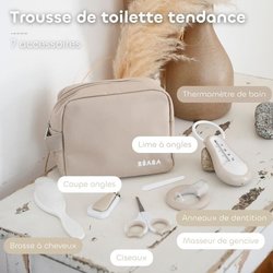 Reise-Kulturtasche - BEABA - 7 Accessoires - Ton