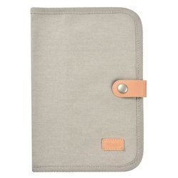 BEABA, Copertina per libretto sanitario in tela grigio perla