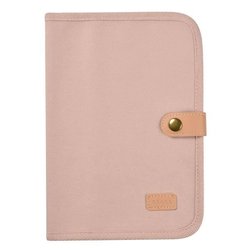 BEABA, Funda para libro de salud de lona rosa empolvado
