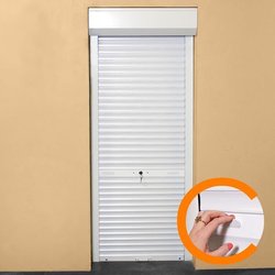FRANCE-COMBI Rollladen manuell PVC mit Zug für Tür - L 100 x H 220 cm