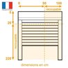 FRANCE-COMBI Rollladen manuell PVC mit Zug für Tür - L 100 x H 220 cm