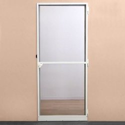 Pantalla de puerta con bisagras - H220 cm x L100 cm - Aluminio blanco