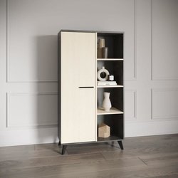 Wohnzimmerset - TV-Bank, Couchtisch, hohes Sideboard - KENT - Eichenma