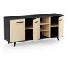 Wohnzimmerset - Sideboard, Hohes Sideboard, Ausziehtisch - KENT - Eich