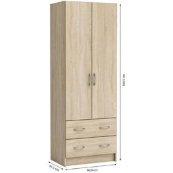 DUAL Garderobe klassischen Erwachsenen Raumdekor gebürstet Eiche - L 6