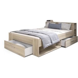 Demeyere - Lit adulte 160 x 200 cm - Chene Kronberg - Oxygene