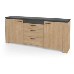AUSTIN Sideboard  2 Türen + 3 Schubladen  Hamilton-Eiche und Sidewal