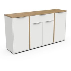 ACCESS Sideboard  4 Türen + 1 Schublade  Hamilton-Eiche und weißes D