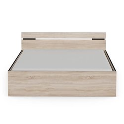 Doppelbett - DEMEYERE - MICHIGAN - 160 x 200 cm - Gebürstete Eiche und