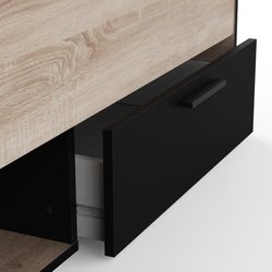 Doppelbett - DEMEYERE - MICHIGAN - 160 x 200 cm - Gebürstete Eiche und