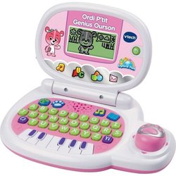VTECH - Ordi P tit Genius Ourson Rose - Ordinateur Éducatif Enfant - D