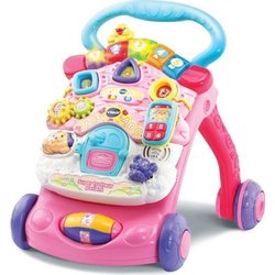 Trotteur parlant 2 en 1 VTECH - Super Trotteur - Rose pour bébé de 9 a
