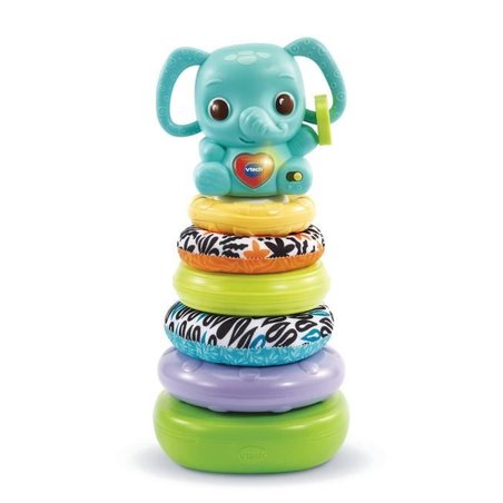 VTECH BABY - Nino, Baby Elephant Stacko 3 in 1 (plastica a base biolog
