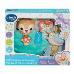 VTECH BABY - COFFRET NAISSANCE TOUDOUX - DOUDOU ET BRACELETS HOCHETS (