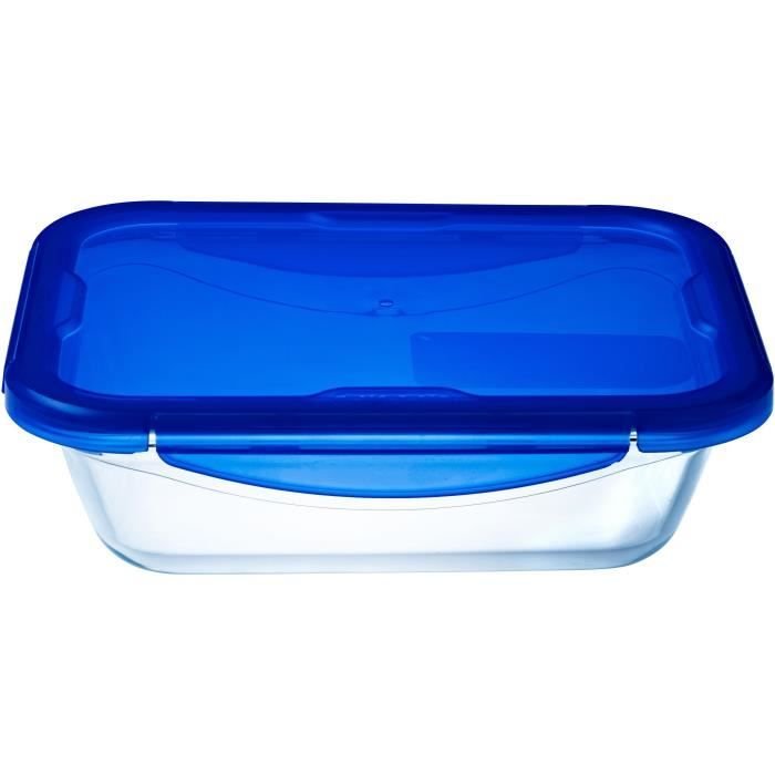 PYREX COOK & GO Piatto rettangolare per conservazione 3,3l 30x23cm + C