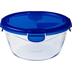 PYREX COOK & GO Plato redondo 1.6l 20cm + tapa azul