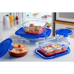 Set van 7 bewaardozen - PYREX - Cook & Go - Glas - Luchtdichte deksel