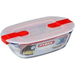 PYREX - COOK & HEAT - Rectangular glass box with lid 17 * 10 cm