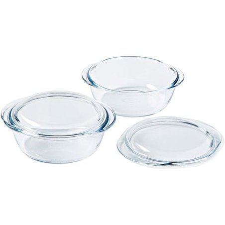 2er-Set Auflaufformen - PYREX - Glas - Rund - 2,3 L