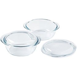 2er-Set Auflaufformen - PYREX - Glas - Rund - 1,6 L