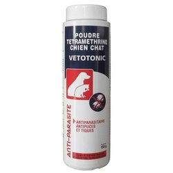 Polvo antipulgas y garrapatas de tetrametrina - VETOCANIS - Para perro