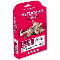 VETOCANIS Spot On, Anti-flea and Anti-tick pipettes - For cat