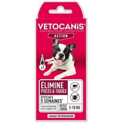VETOCANIS Pipeta de Fipronil Spot-on, control de pulgas y garrapatas -