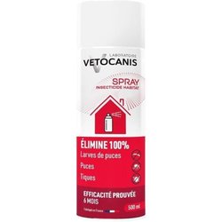VETOCANIS Spray antipulci e antiacaro per la casa - 500 ml - Per cani 