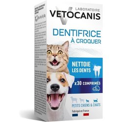 VETOCANIS Chewable Toothpaste Plak Fighter - 30 tablets - Chicken Arom
