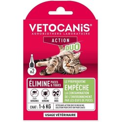 VETOCANIS Anti-flea and anti-tick pipettes Duo - 2 pipettes for 5 week