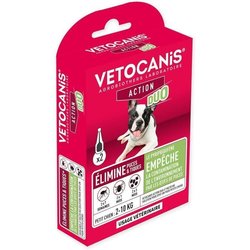 VETOCANIS Anti-vlooien en anti-teken Duo Spot on - 2 pipetten - Effici