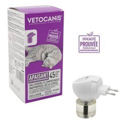 VETOCANIS Diffusore + Ricarica antistress per gatti - Efficace per 45 
