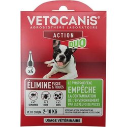 Pipetas - VETOCANIS - x4 Pipetas Duo Antipulgas y Garrapatas 67mg/20mg