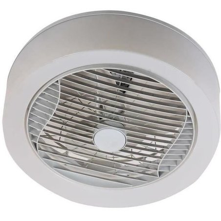 Luft - Lichtkrone - weißer Deckenventilator Ø40 cm 95W mit LED -Beleuc
