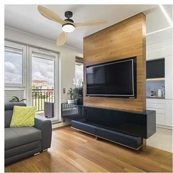 Oklahoma Black & Wood - Deckenventilator Ø137 cm 100 W + LED -Beleucht