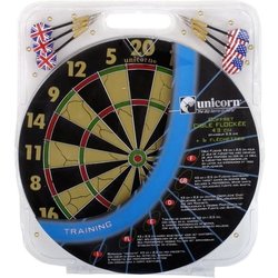UNICORNIO Target Box Flocado Diámetro 43 cm con 6 dardos alados
