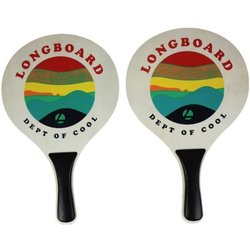 Wooden beach racket set and 1 ball - LONGBOARD - VB1 - Children s - Mu