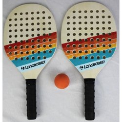 Set da tennis 2 racchette in legno e 1 pallina - SPORT E DIVERTIMENTO 
