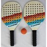 Tennisset 2 Holzschläger und 1 Ball - SPORT UND SPASS - STRAND - Kinde