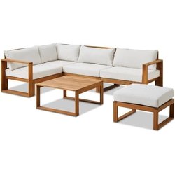 Salon de jardin d angle modulable LEVATA OTTOMAN - Bois d acacia FSC -