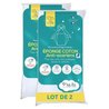 Set mit 2 Anti-Milben-Matratzenschonern für Babys  70 x 140 cm  wass