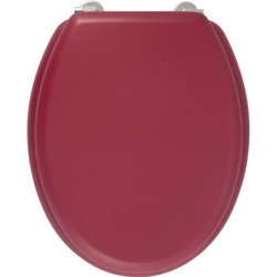 GELCO DESIGN Abattant WC Dolce - Charnieres inox - Bois moulé - Rouge 