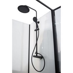 DUSCHKABINE 90X120X220 INDUSTRIAL STYLE SCHWARZ
