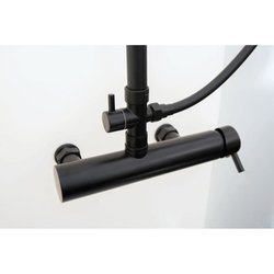 DUSCHKABINE 90X120X220 INDUSTRIAL STYLE SCHWARZ