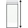 Feste Wand  GELCO  NUR Schwarz  90 x 210 / 266