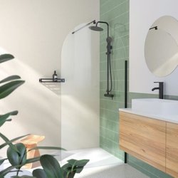 Paroi fixe - HOME GENERATION - Romane noir - 120 x 200 cm