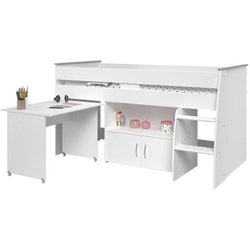 ZOLA Classic Kinderkombibett - Dekor Megeve weiß - B 90 x B 200 cm